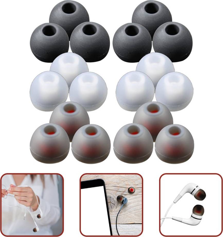 Inoomp 72pcs Silicone Earbud Tips Set
