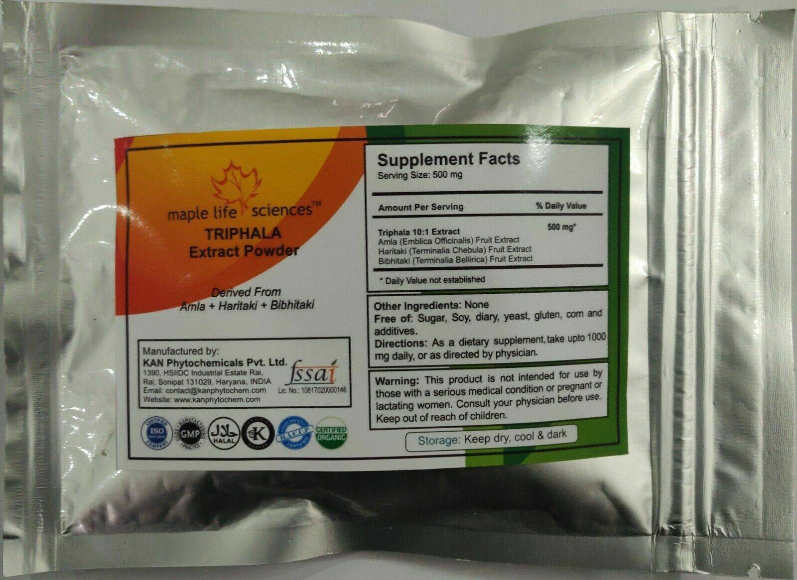 Maple Lifesciences Triphala Extract Powder Supports Digestive System