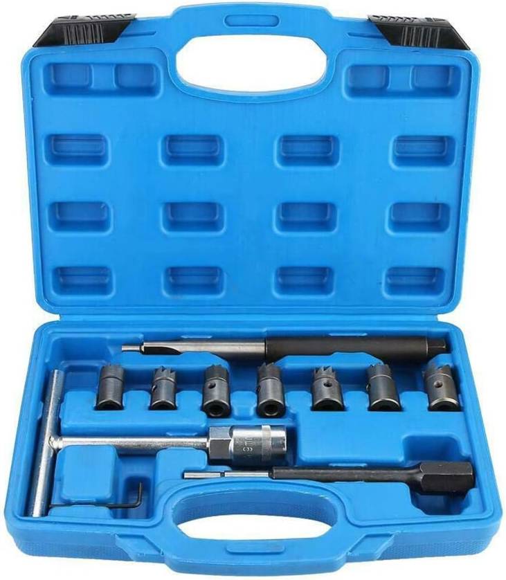 10pcs Diesel Injector Seat Cutter Tool Kit