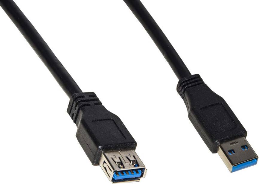 Cavo USB 3.0 A-A 5MT M/F Prolunga BK In Rame
