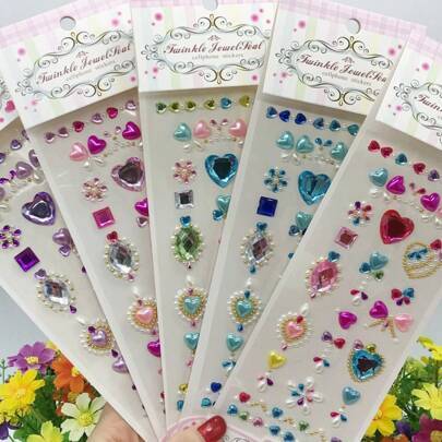 Shein Random Color Girls Crystal Acrylic Diamond Sticker