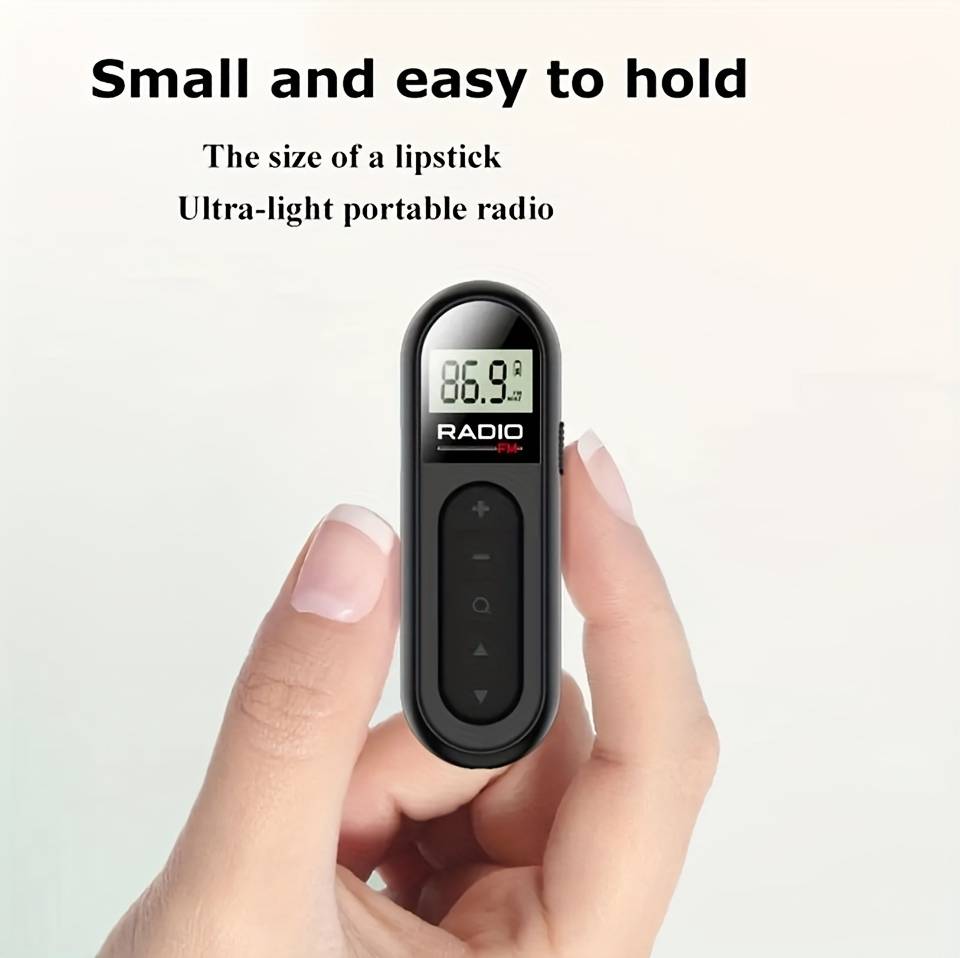 Mini fm radio Temu Mini FM Radio With LED Display