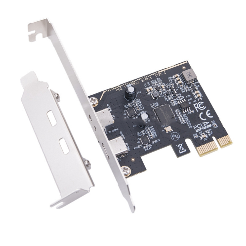 PCIE to Dual Type-C Expansion Card Riser ASM1042