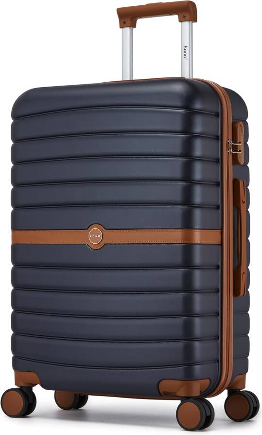 ABS PC Striped Design Cabin Suitcase Set