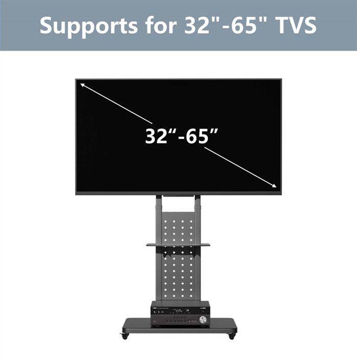 Support TV Sur Pied Avec Roulettes