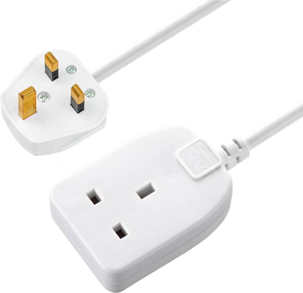 Masterplug One Socket Single Extension Cable 10 Metre