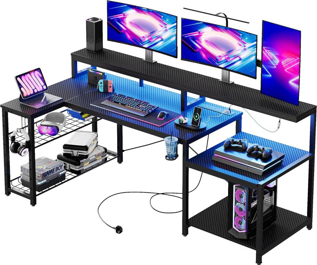 Inbox Zero 181cm W Rectangular Computer Black Writing Desk