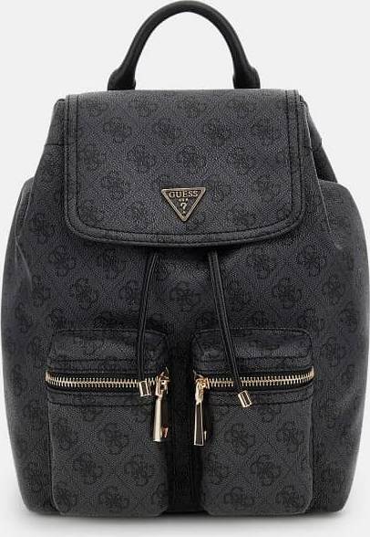 Guess Manhattan II Flap Backpack Rygsæk - Antracit/Sort