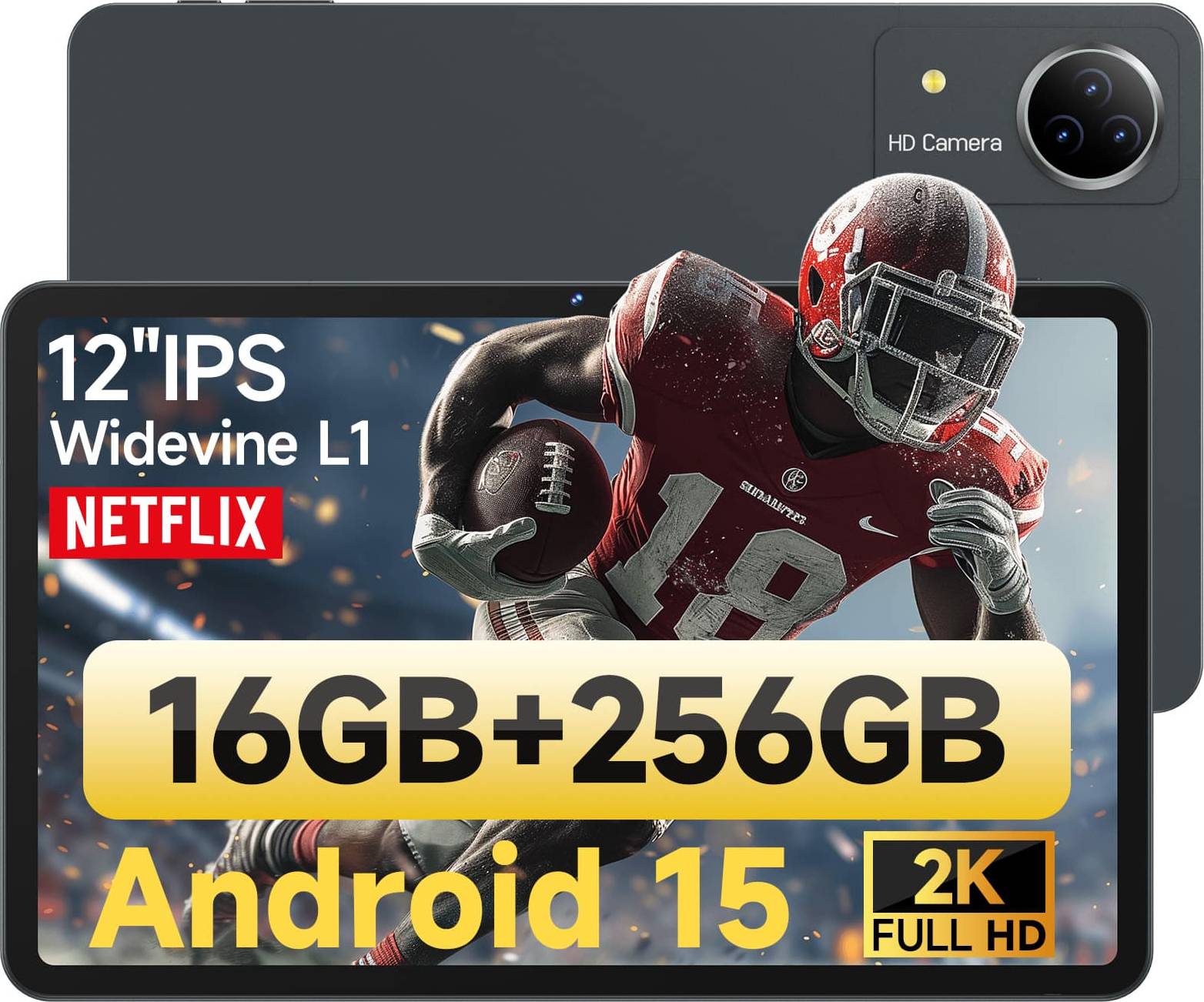 12" tablet Feonal 12 Inch Upgraded Android Tablet 256GB