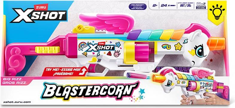 X shot nerf gun Zuru X-Shot Blastercorn Series 1 Rizz Master