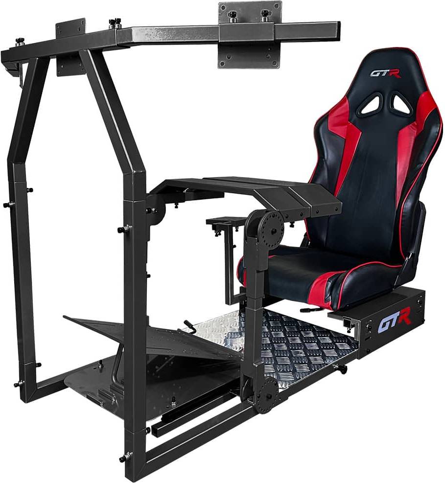 Racing cockpit Phatmojo GTA Pro Racing Cockpit Frame With Triple Monitor