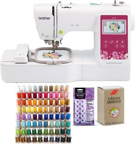 Computerized embroidery machine Brother Elite PE545 Computerized LCD Display Bundle
