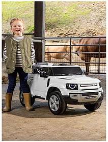 Land Rover Defender Electric Ride-On Car White