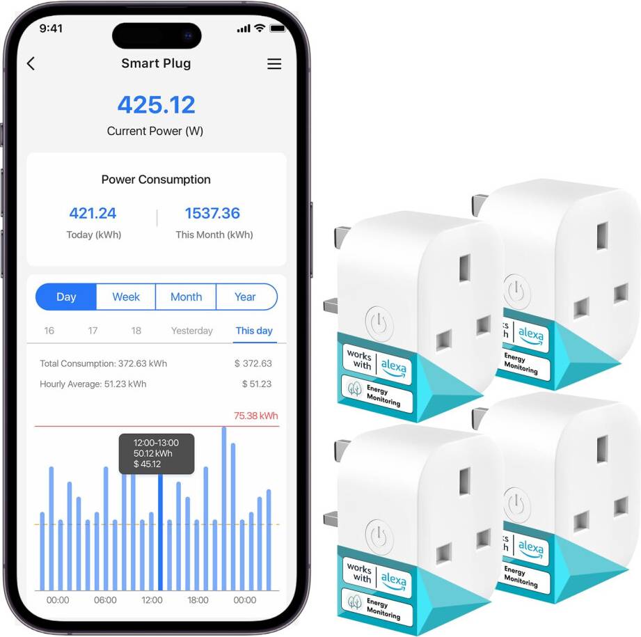 Meross Smart WiFi Plug With Energy Monitoring