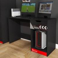 X-Rocker Octane Gaming Desk With Drawer Red