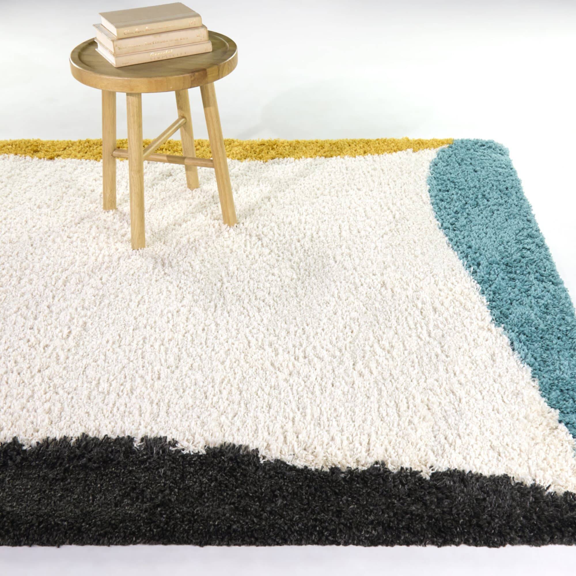 Balta Rugs 5'3" x 7' Westerhoff Border Shag Area Rug Beige