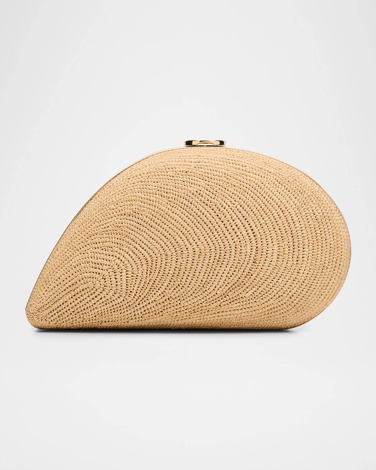 SIMKHAI Bridget Raffia Oyster Shell Clutch - Raffia