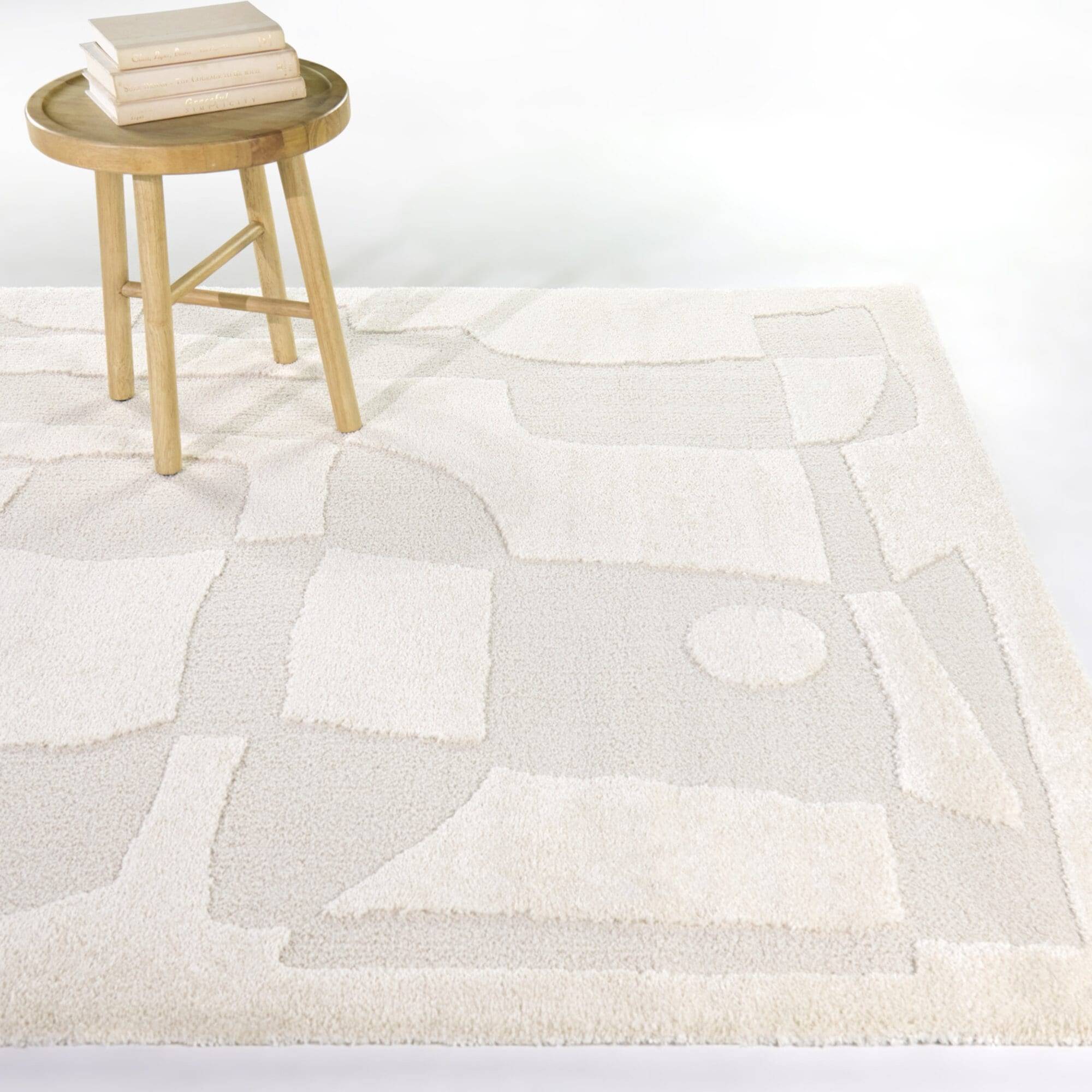 Isidore Abstract Carved Pattern Area Rug 7'10" x 10'