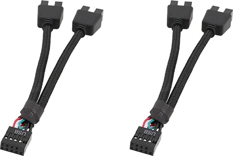 Tlily 2Pcs USB Extension Cable 9 Pin