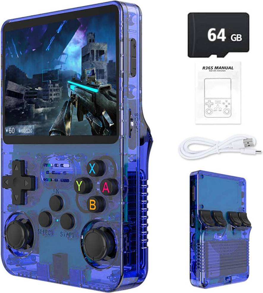 Five Leaf R36S Retro Handheld Game Console 64GB