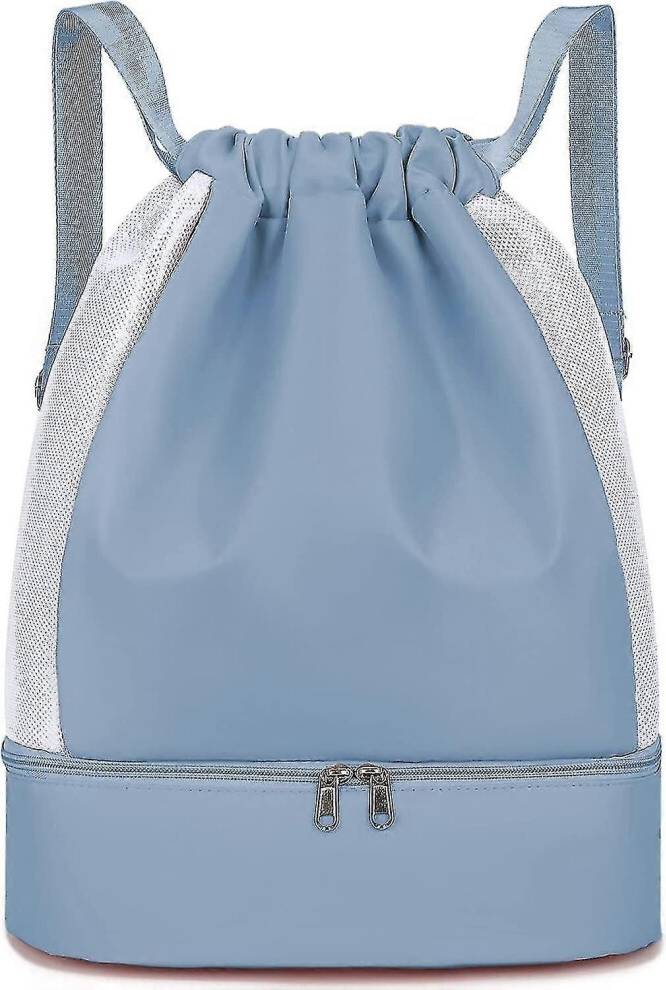 Gym bag with shoe compartment Gym Bag Drawstring Waterproof Backpack With Shoe Compartment