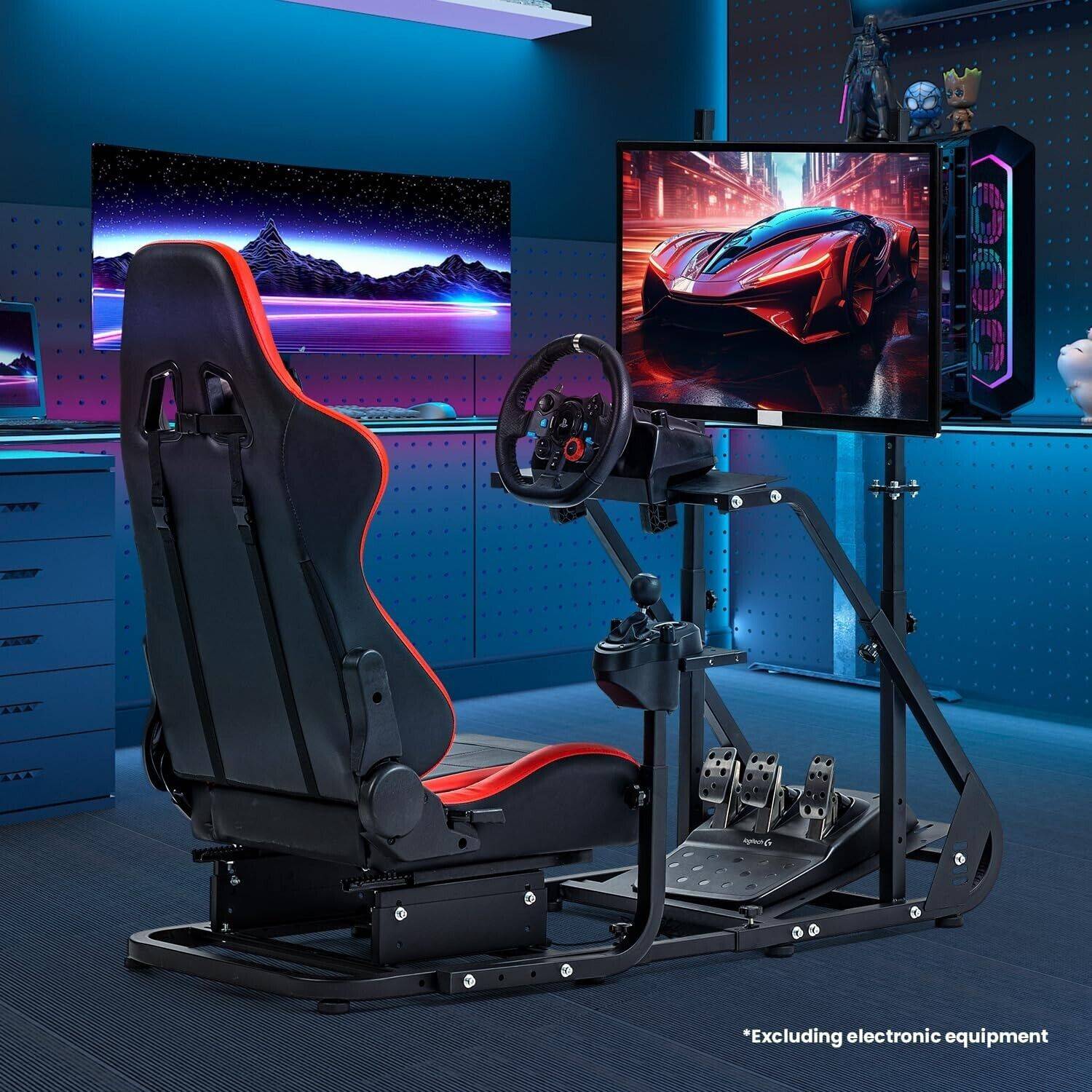 Cockpit sim racing Supllueer Racing Sim Cockpit Mit Tv Ständer Und Sitz