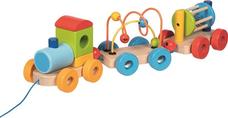 Goki Wooden Train Rio with Blocks