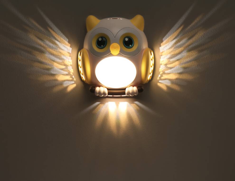 Yellow Rechargeable LED Owl Motion
