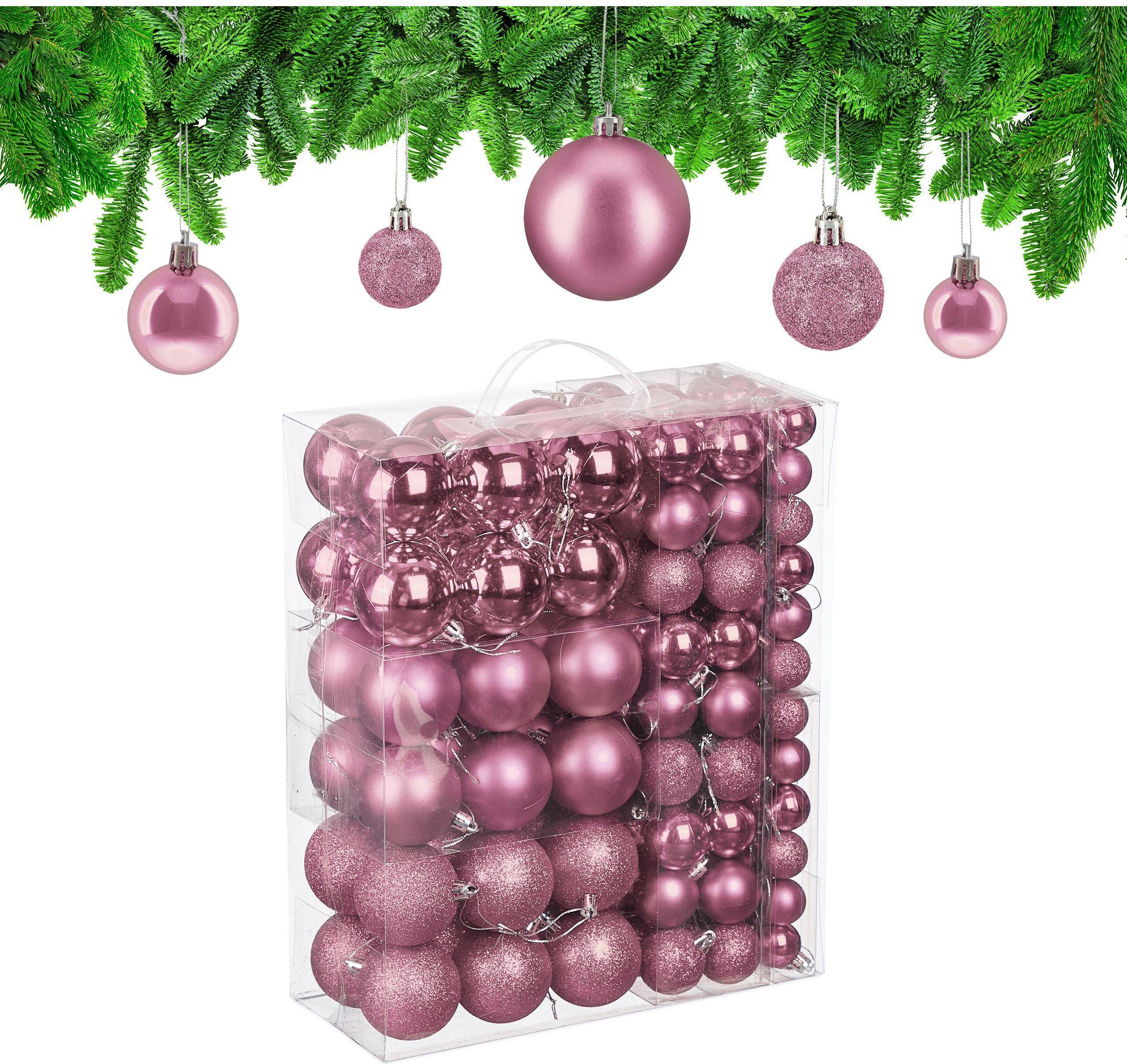 Relaxdays Rosa 138-Pack Plast Julgranspynt