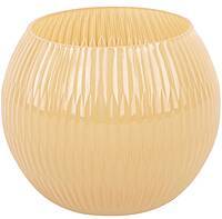 Small Ribbed Glass Vase Chique Marron