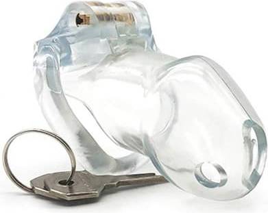 Chastity Sexleksaker CockLock Lock Up Transparent Chastity Cage