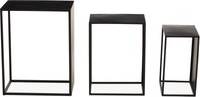 Premier Avento Set Of Three Rectangular Tables Black Nesting Table