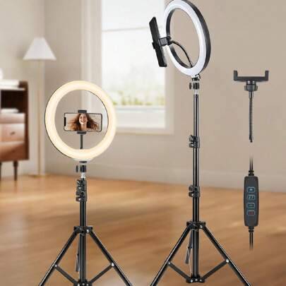 Led ring light Shein 10 Inch Tri Color LED Ring Light