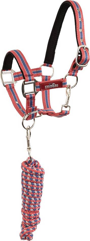 PREMIERE Halter And Lead Rope Set Snap Hook - Rose