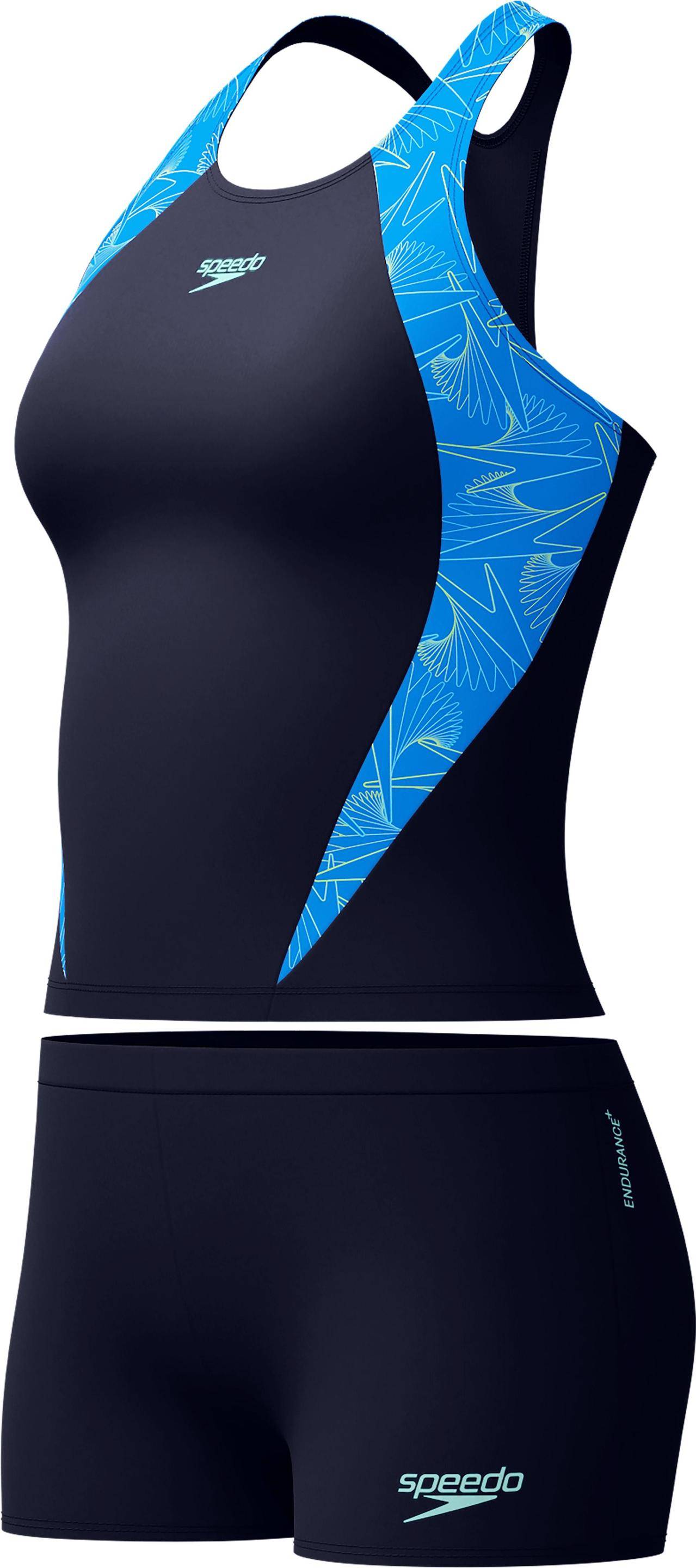 Speedo Blue Hyperboom Splice Tankini Set - Navy/Blue