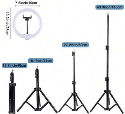Selfie ring light Shein 10 Inch LED Selfie Ring Light Stand