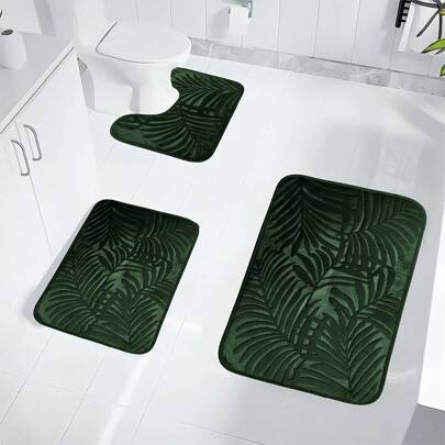 Embossed Sponge Bathroom Mat Set