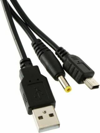 B&Q 2 In 1 USB Data Transfer Charger Cable PS3