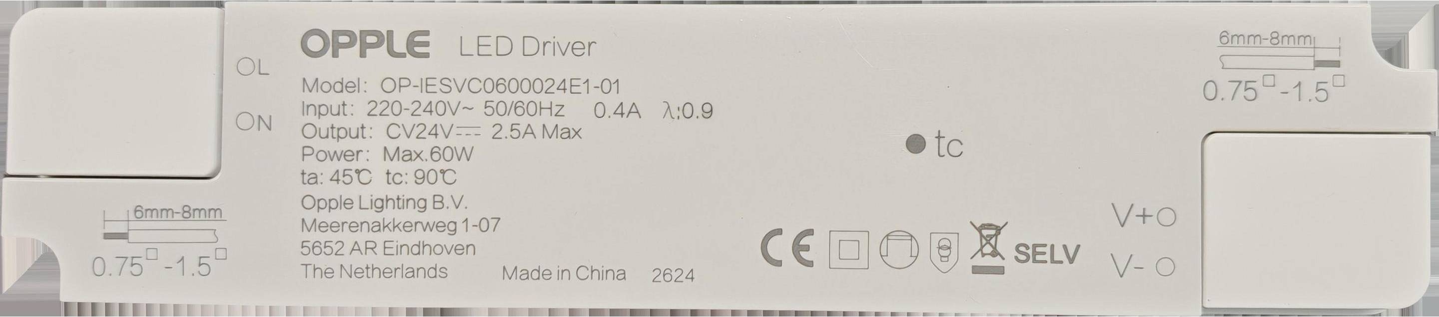 LED Driver 60W 24V IP20