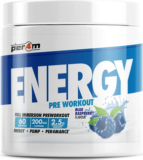Per4m Energy Pre Workout 390g Blue Raspberry 2 pcs