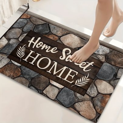 Shein Non-Slip Washable Stone Pattern Doormat