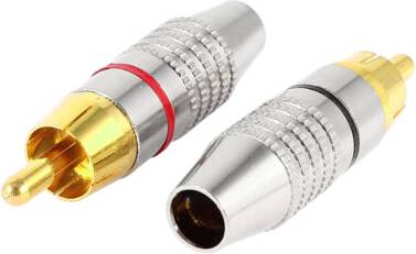 Uxcell 2pcs Rca Male Connect Adapter