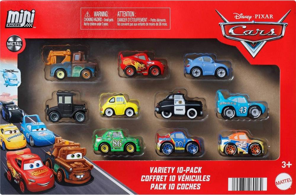 Disney Pixar Cars 10 Mini Vehicles