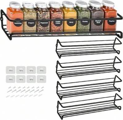 Spice rack organizer Shein 4 Packs Kitchen Spice Rack Organizer