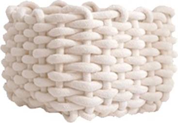 Simple Cotton Rope Storage White Basket
