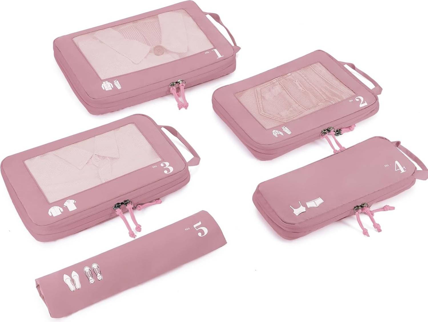 Packing cubes Ecohub 5 Set Compression Packing Cubes