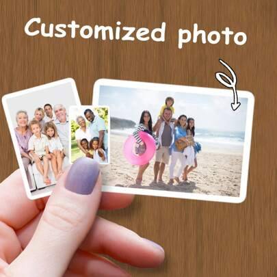 Shein Personalized Rectangular Waterproof Photo Stickers