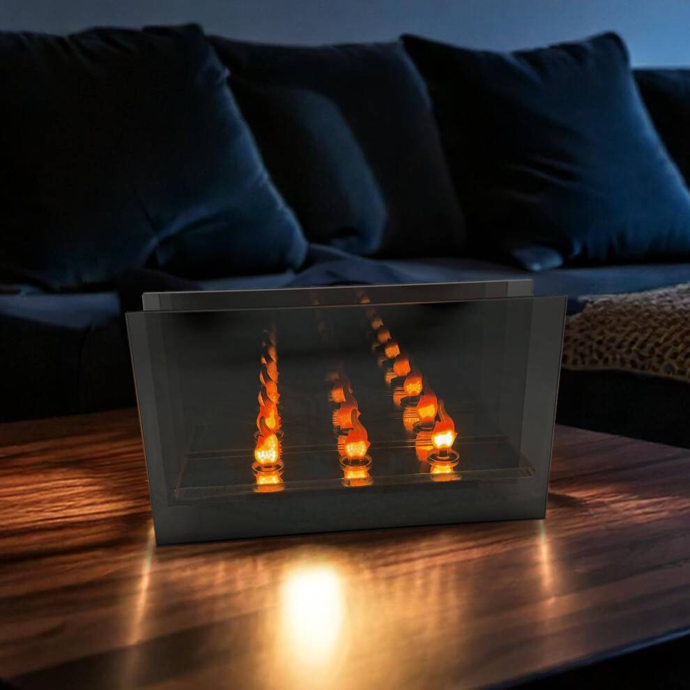 Cello Smoke Trio Infinity Flame LED USB Table Lamp