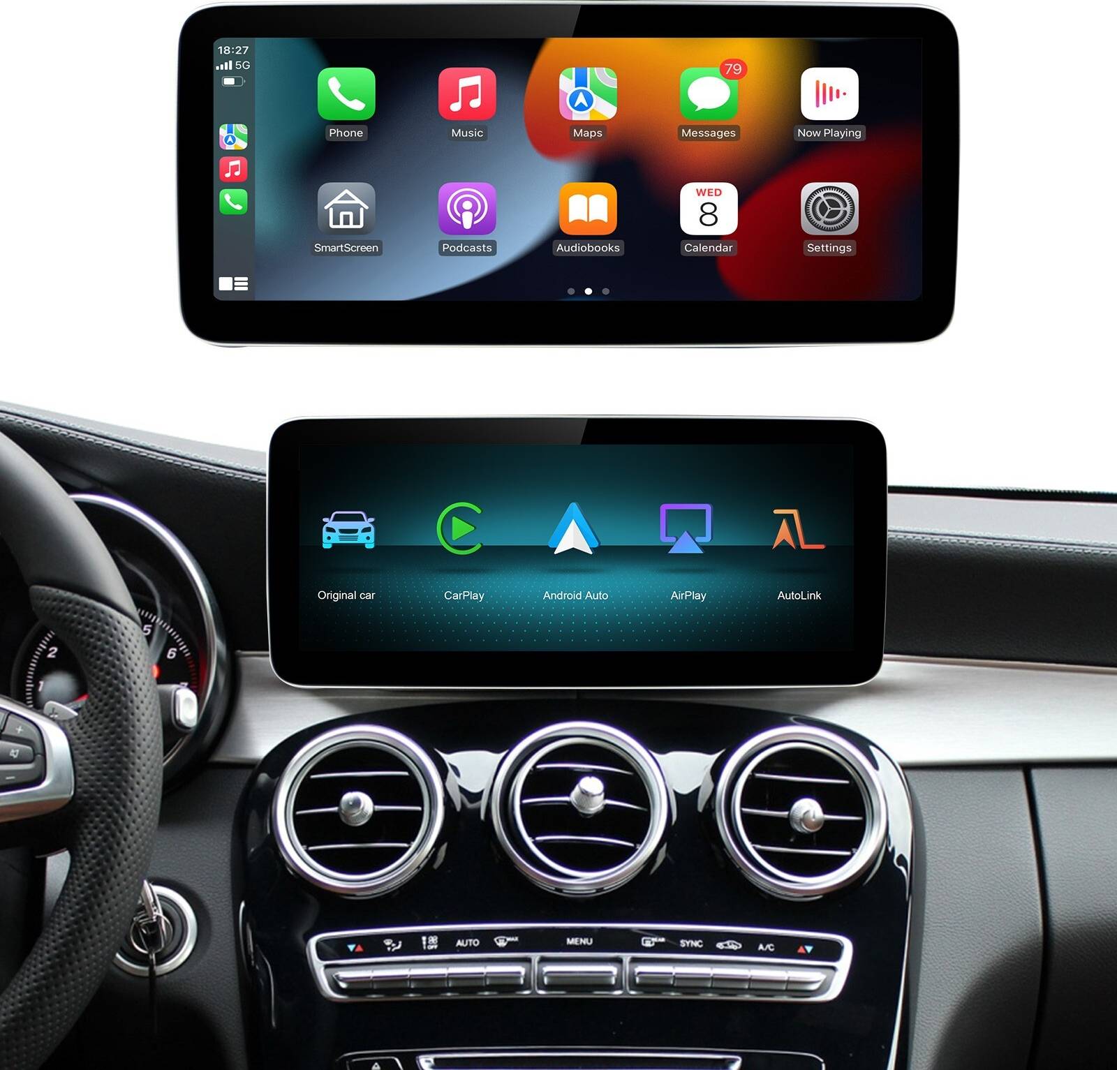 Android auto Mercedes-Benz 12.3 Inch Wireless Carplay Android Auto