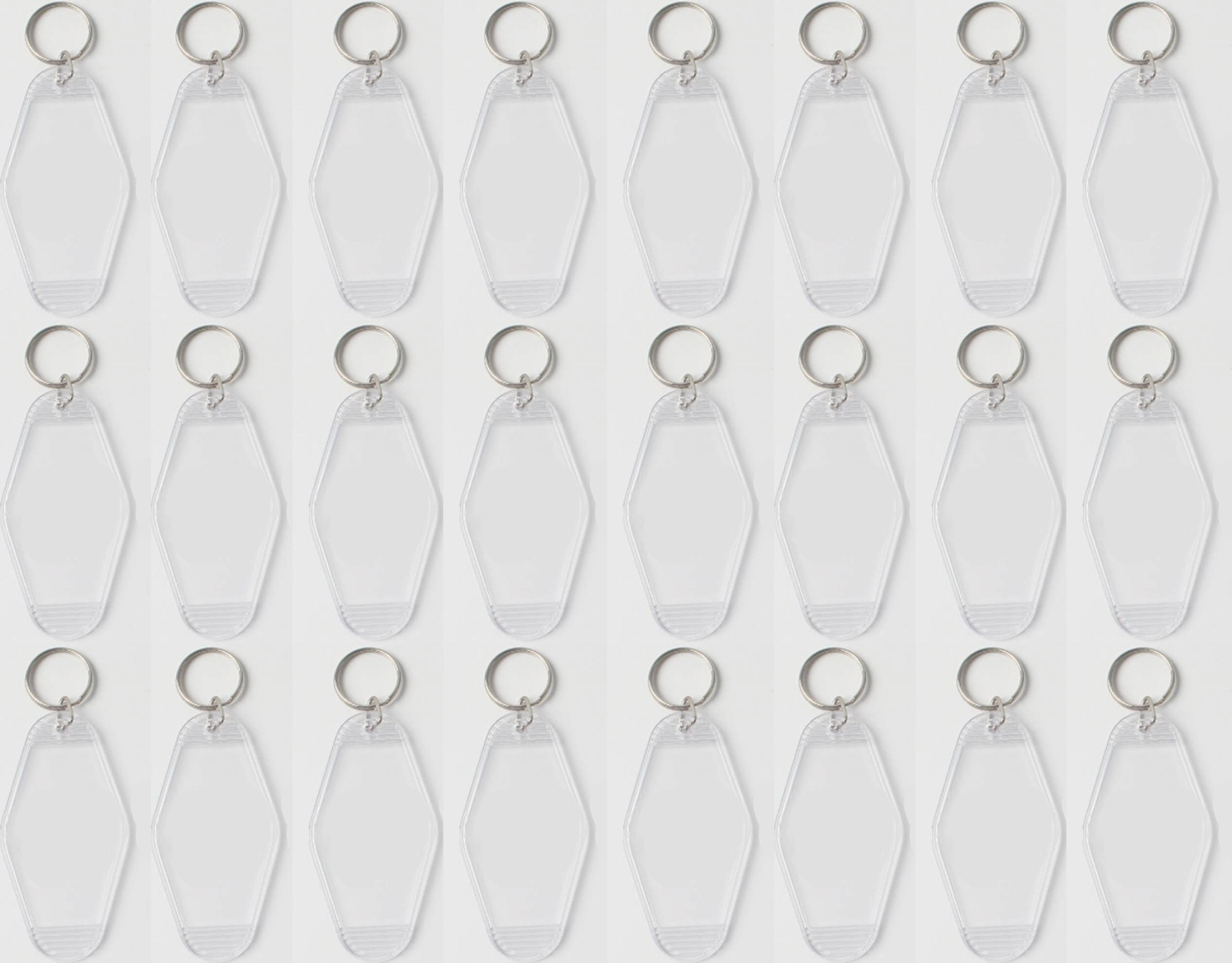 Temu Hotel Keychain Blank With Key Rings - Blank